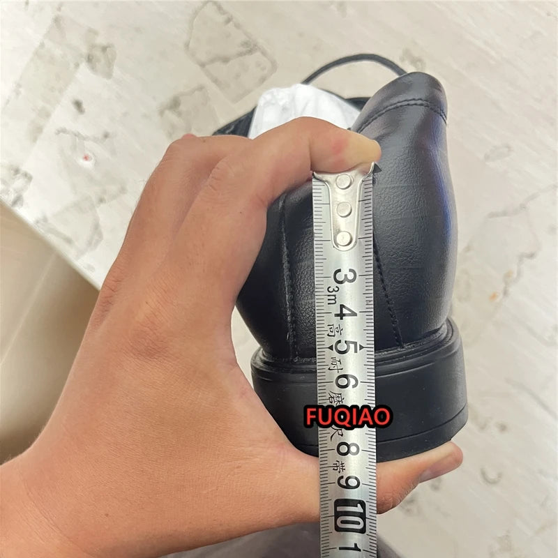 3/6/8 CM Elevator Shoes Men Dress Shoes Black Soft Leather Men Heightening Formal Shoes Casual Business Men Oxfords Suit Shoes
