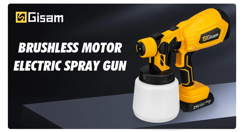 1000ML Brushless Electric Spray Gun Cordless Paint Sprayer HVLP Auto Furniture Steel Coating Airbrush For Makita 18V Battery