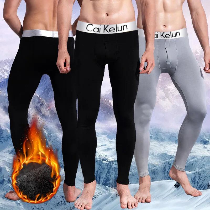 Calzoncillos largos térmicos para hombre, ropa interior de invierno cálida y agradable para la piel, mallas elásticas suaves y cómodas de talla grande.
