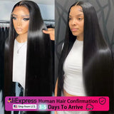 Peruca lace frontal cabelo humano liso HD 250% - densidade - longo luxo