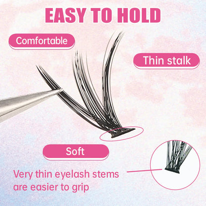 Cílios 200 pçs clusters lash bond & seal ferramentas de maquiagem diy kit de extensão de cílios para colagem cílios colagem cola acessórios