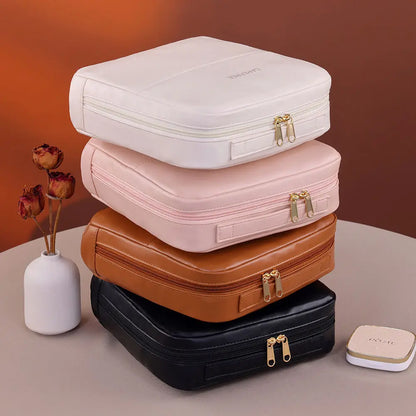 Professional Stand up Cosmetic Bag Large Capacity Travel Toiletry Organizer With Multiple Compartments Portable Storage Pouch