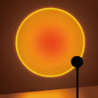 Luminária de Projeção de Pôr do Sol, Lâmpada de Atmosfera USB para Decoração, Rotativa em Vários Ângulos, Ideal para Sala de Estar e Quarto