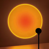 Luminária de Projeção de Pôr do Sol, Lâmpada de Atmosfera USB para Decoração, Rotativa em Vários Ângulos, Ideal para Sala de Estar e Quarto