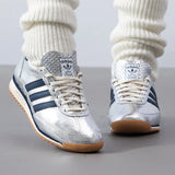 Adidas Women's Sneakers, Fashionable Retro T-Toe Shoes, Shiny Thin-Soled Lightweight Low-Top Casual Shoes Jh8654