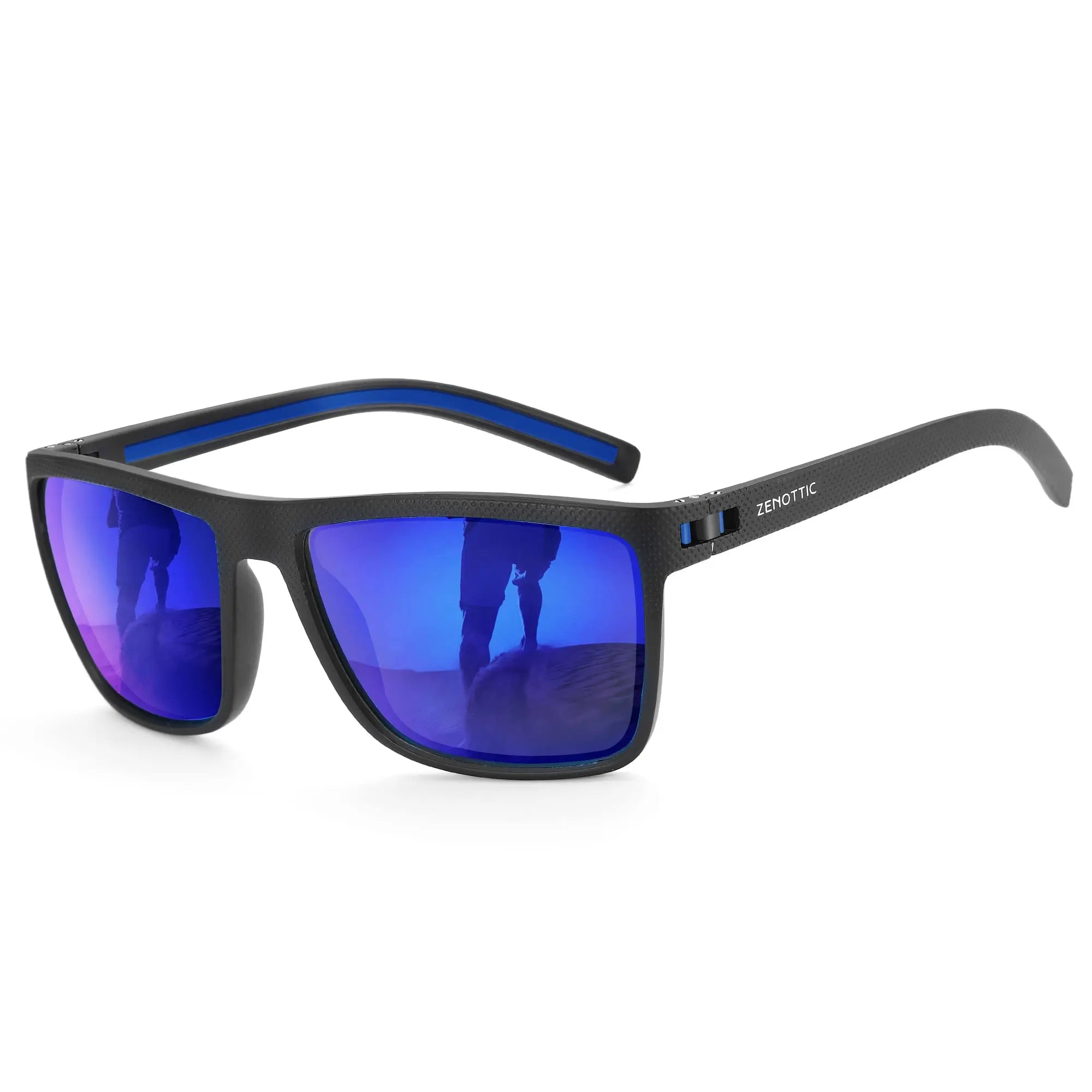 ZENOTTIC Polarized Sunglasses for Men Shades Lightweight TR90 Frame UV400 Protection Square Outdoor Travel Driving Sun Glasses