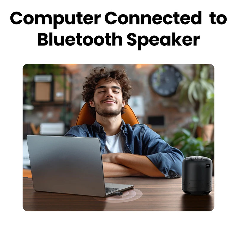 USB Bluetooth Adapter, Bluetooth 6.0 Dongle for PC Windows 11/10/8.1, Bluetooth Receiver & Transmitter for Keyboard/Mouse