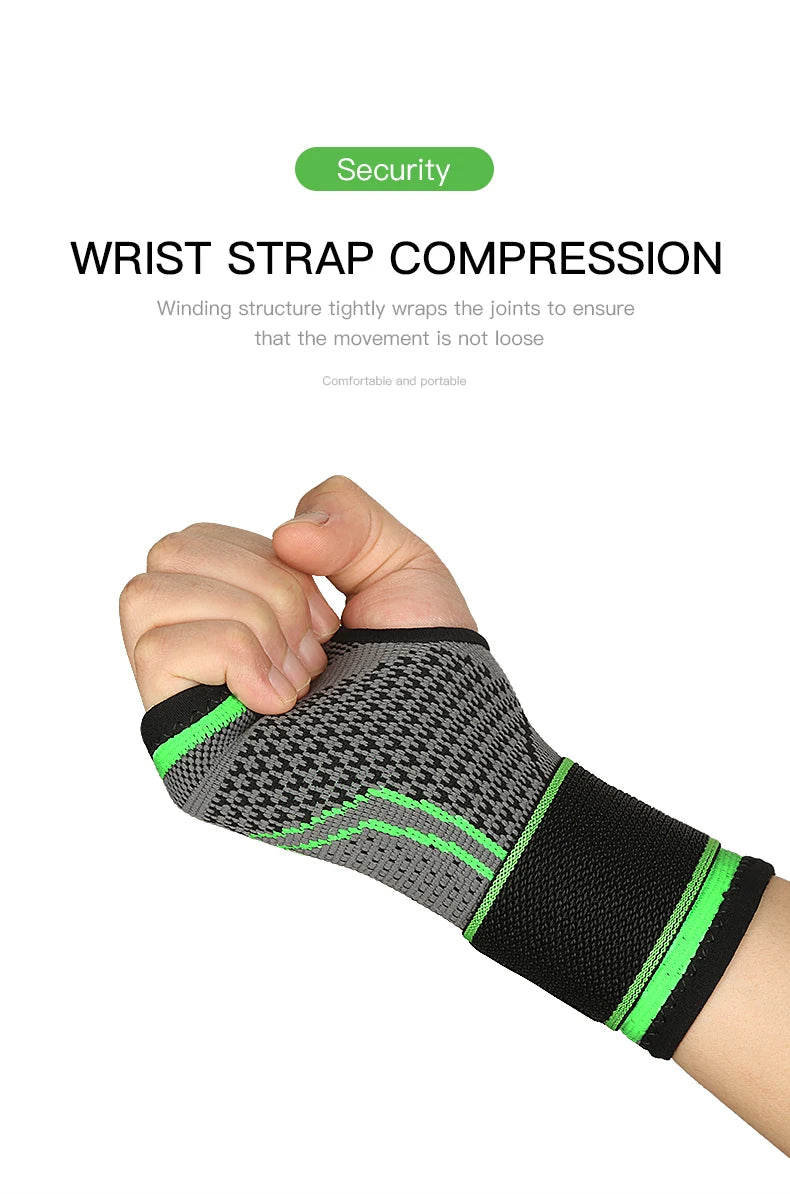 1Pcs Knitting Wrist Support Elastic Adjustable Bandage Hand Sport Wristband Gym Support Hand Guard Wrap Carpal Tunnel