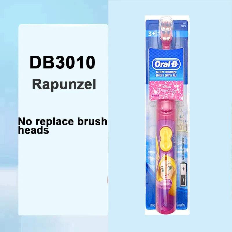 Oral-B Kid Electric Toothbrush Pro-Health Soft Bristle Rounded Vibrate Brush Heads Gum Care Teeth Brush Battery Power for Age 3+