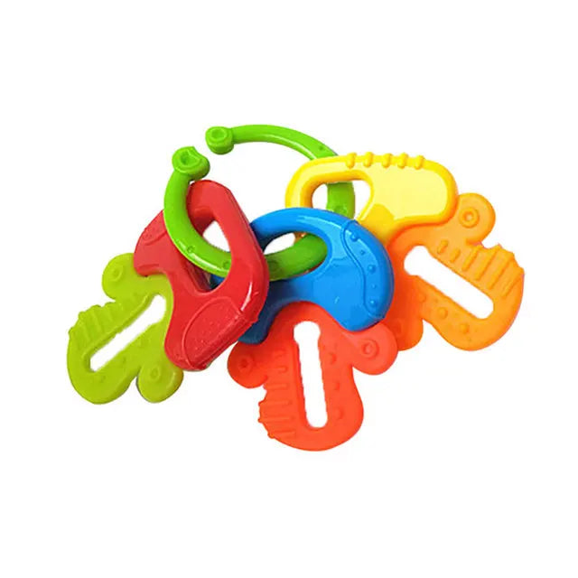 Baby Teething Toys Silicone Chew Teether Teethers for Babies Development Baby Rattle Newborn Infant Sensory Baby Toys 0-3-6-12 M