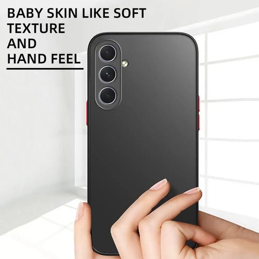 Funda mate de lujo para Samsung A15, A05, A05s, con borde de silicona, carcasa trasera rígida de PC mate para Samsung Galaxy A54, A34 5G, protección para cámara