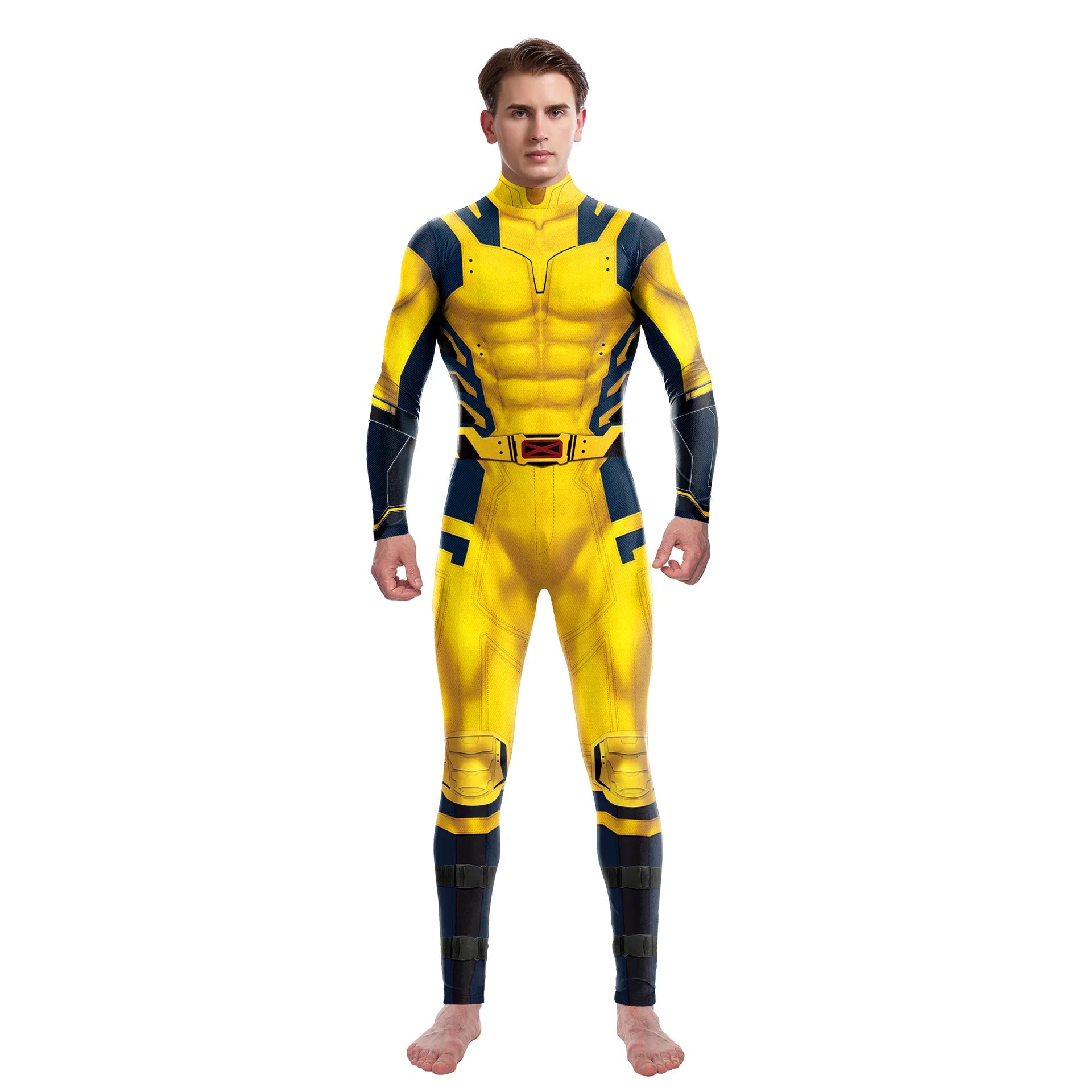 Halloween Adult Show Costume Marvel Costumes Deadpool Wolverine Cosplay Costumes Slim Jumpsuit
