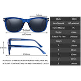 Fashion Square Polarized Sunglasses for Men, Driving, Fishing, Luxury Brand Designer UV400 Eyewear