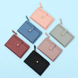 Cute Fashion PU Leather Mini Coin Purse Women Solid Color Credit Card Holder Bags Small Wallet Money Bag Purse Card Holder