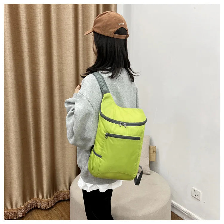 New Waterproof Backpack Portable Folding Bag Student Backpack Backpack Outdoor Large Capacity Movement Men Women Traveling Bag