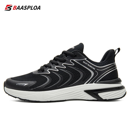 Baasploa New Running Shoes Men Casual Lightweight Mesh Walking Shoes Male Outdoor Breathable Non-Slip Tennis Sports Shoes