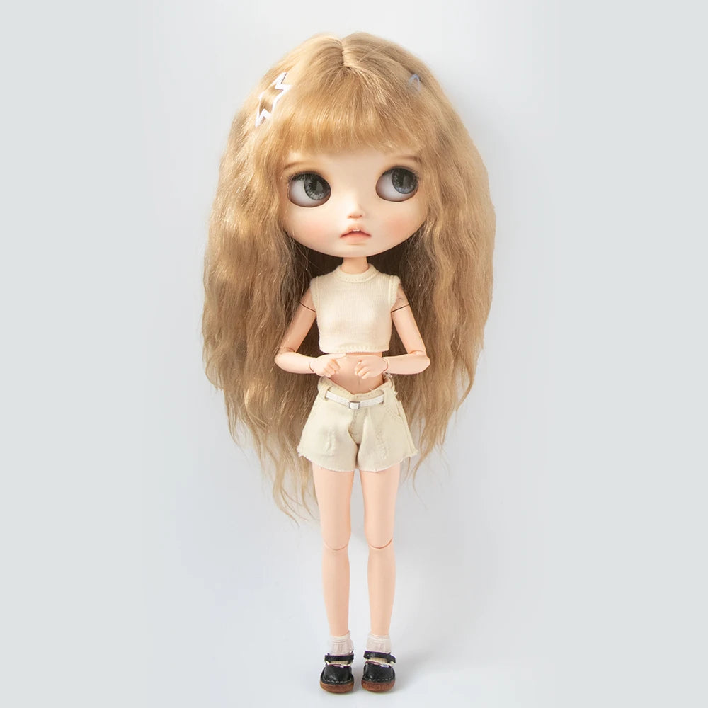 Blythe Clothing Fashion Vest Tops Denim Shorts Casual Pants Belt Multicolor for Licca Azones Ob22 24 Ker YMY Doll Accessories