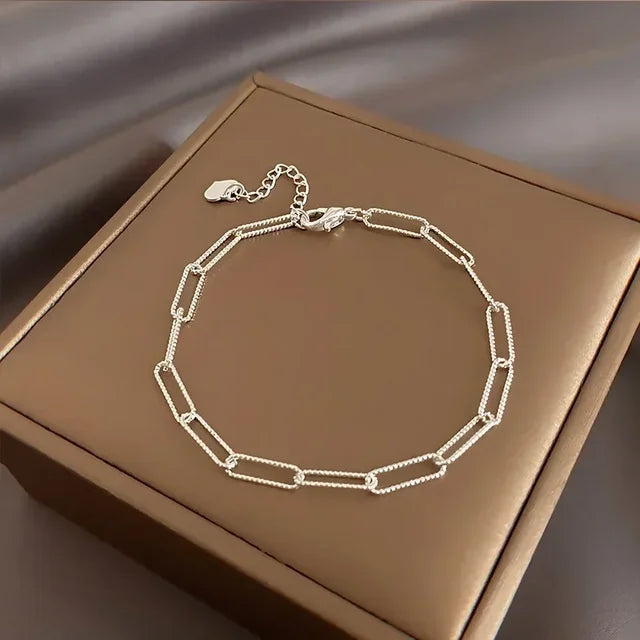 925 Sterling Silver Zircon Bracelets for Women Sweet Girls Sparkling Charm Delicate Chain Gift Jewelry Fashion 