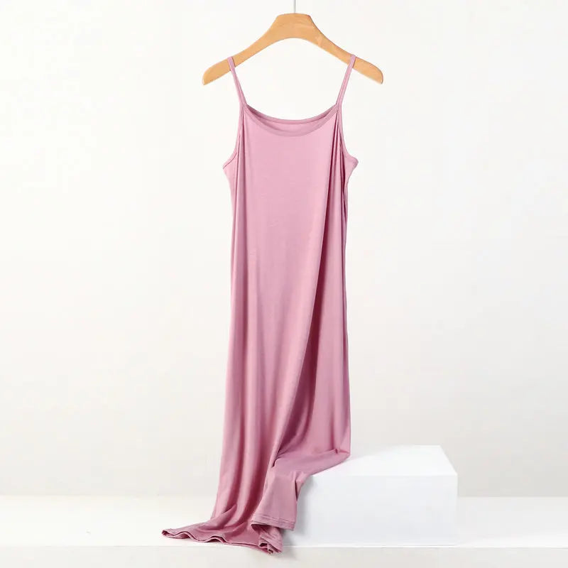 XL to 8XL Lengthen Modal Dress Plus size Spaghetti strap bottoming dresses Halter sundress Camisoles slips Inner Petticoat