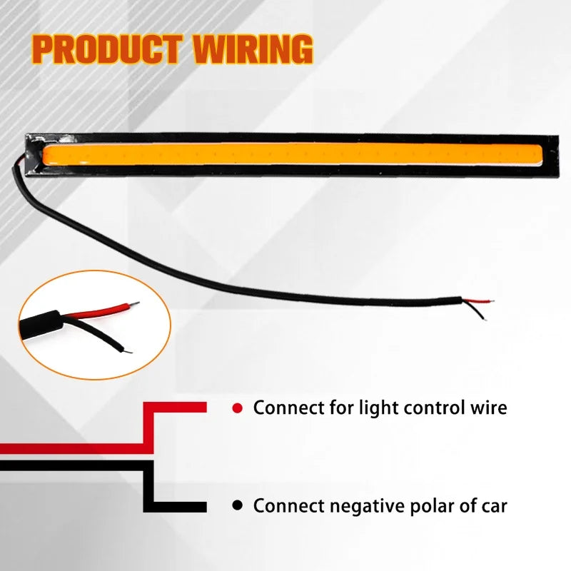 ultrathin Led light bar turning signal lamp Headlight Auxiliary light Daytime Running Light motorcycle taillight Decorative lamp