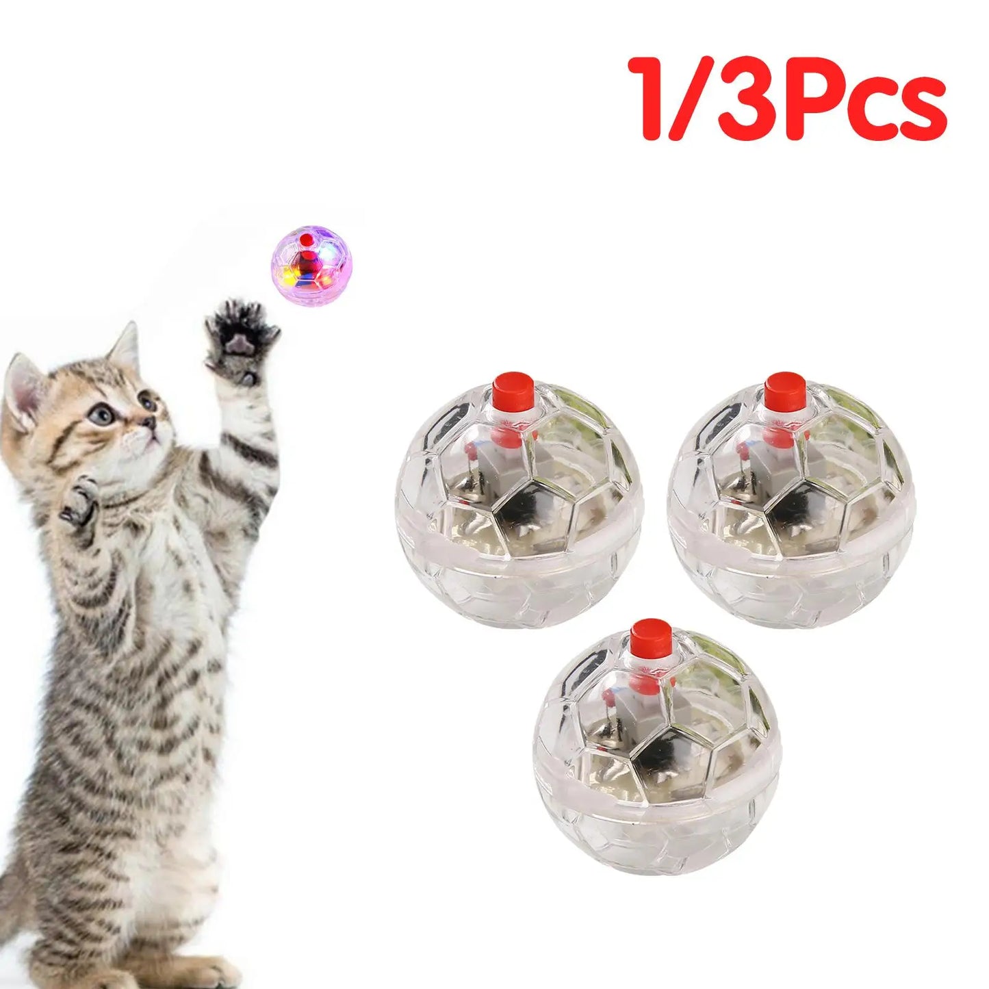 3 pelotas interactivas de juguete con flash, equipo paranormal, para caza de mascotas, con movimiento de flash, juguete para mascotas con luz.