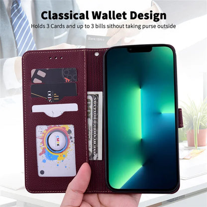 Funda de cuero de lujo con tapa para Samsung Galaxy A7 2018 (SM-A750F)