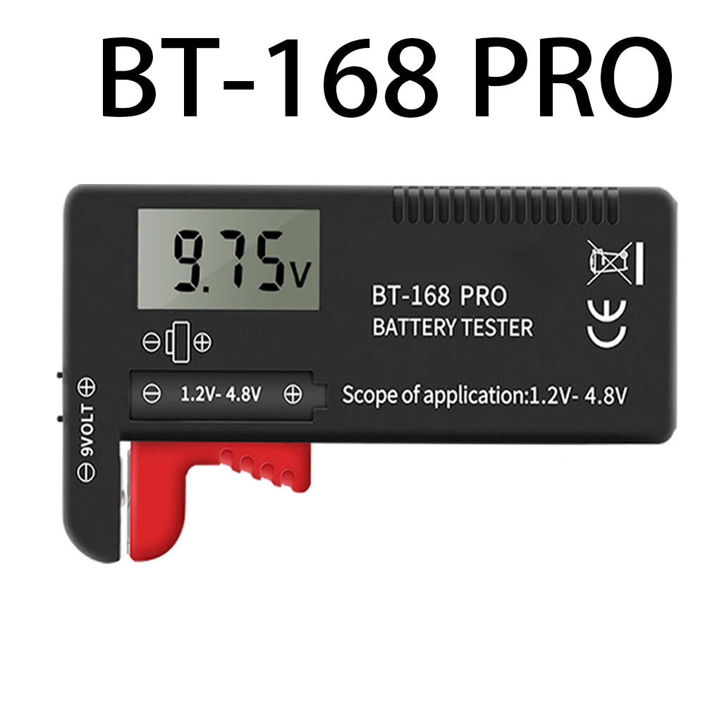 BT-168 AA/AAA/C/D/9V/1.5V batteries Universal Button Cell Battery Colour Coded Meter Indicate Volt Tester Checker BT168 Power