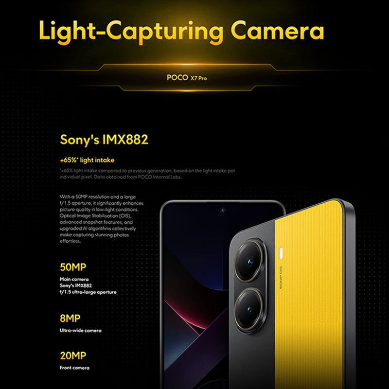 Global Version POCO X7 Pro Smartphone Dimensity 8400-Ultra 90W HyperCharge 6000mAh 6.67" AMOLED display NFC 50MP main camera