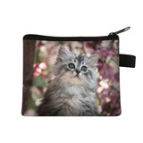 Coin Purse New Animal Cat Children's Wallet Student Portable Card Coin Key Storage Bag Polyester Hand Bag Mini Bag