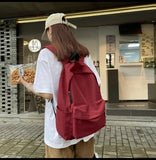 Black Grey White Red Versatile Backpack High Quality Large Capacity Waterproof Travel Bag Washable Nylon Computer Bag Unisex