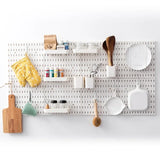 Kit de estante para platos con combinación gratuita, tablero con agujeros para pared, organizador de cocina, herramientas, manualidades, organización, exhibición de adornos
