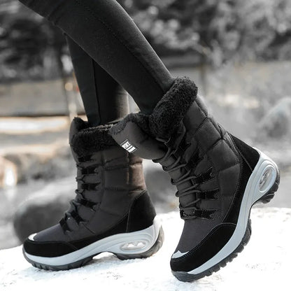 Winter Women Boots High Quality Warm Snow Boots Lace-up Comfortable Ankle Boots Outdoor Waterproof Hiking Boots 2024
