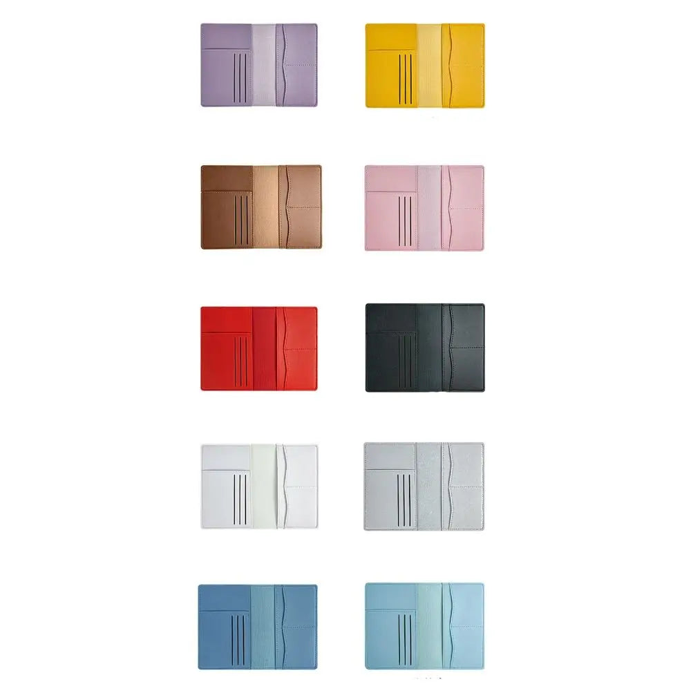 New Travel PU Passport Cover High-capacity Multiple Card Slots Passport Bag Ticket Holder Bussiness Passport Protective Cover