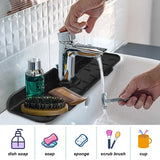 Faucet Absorbent Pad Silicone Kitchen Sink Splash Guard Drain Pad Splash Catching Pad Countertop Protector Kitchen Gadgets For