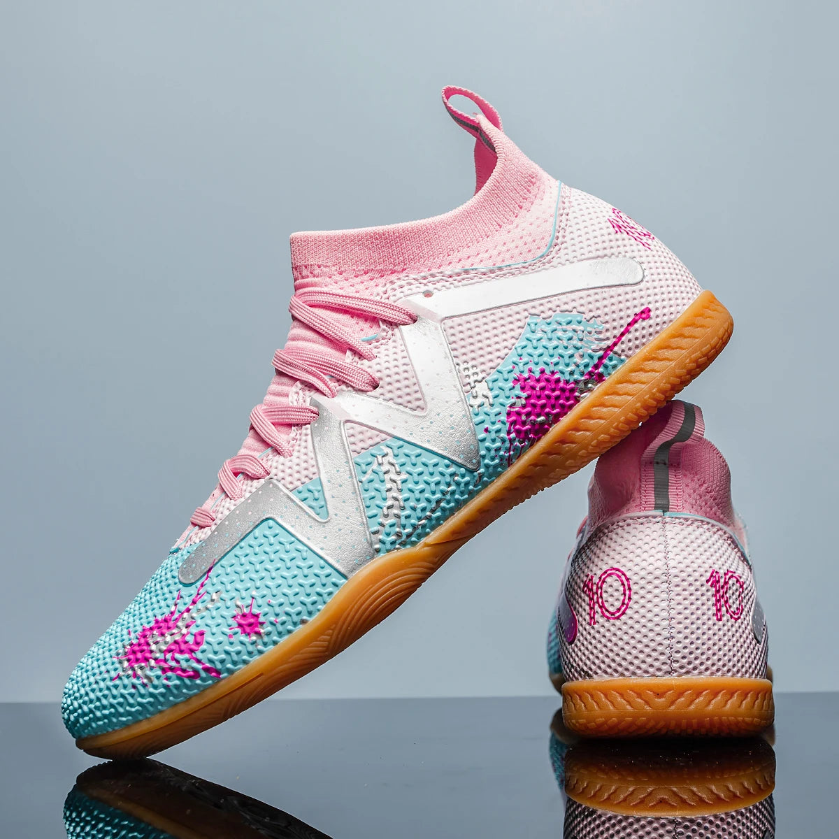 Zapatos de fútbol profesionales de interior para hombre, de suela plana, para adultos, duraderos y cómodos, para entrenamiento, antideslizantes para adolescentes.