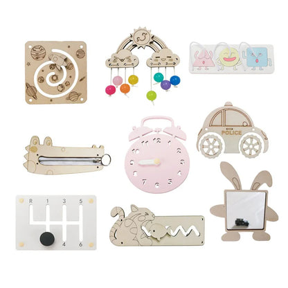 Montessori Busy Board DIY Material Accessories Sensory Toys Busyboard Parts for Children Early Educational Baby Development Toys