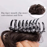 Coque despojado com piranha claw clip aplique de cabelo cacheado