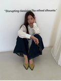 Summer Women's Cover Toe Sandals Elegant Shallow Slip On Shoes Comfort Low Heel Dress Street Style Shoes