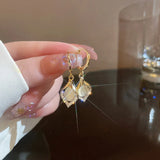 Cat Eye Stone Earrings for Women, Angel Eye, Jewelry Accessories Gift, High-End Temperament, Fashion, Luxury
