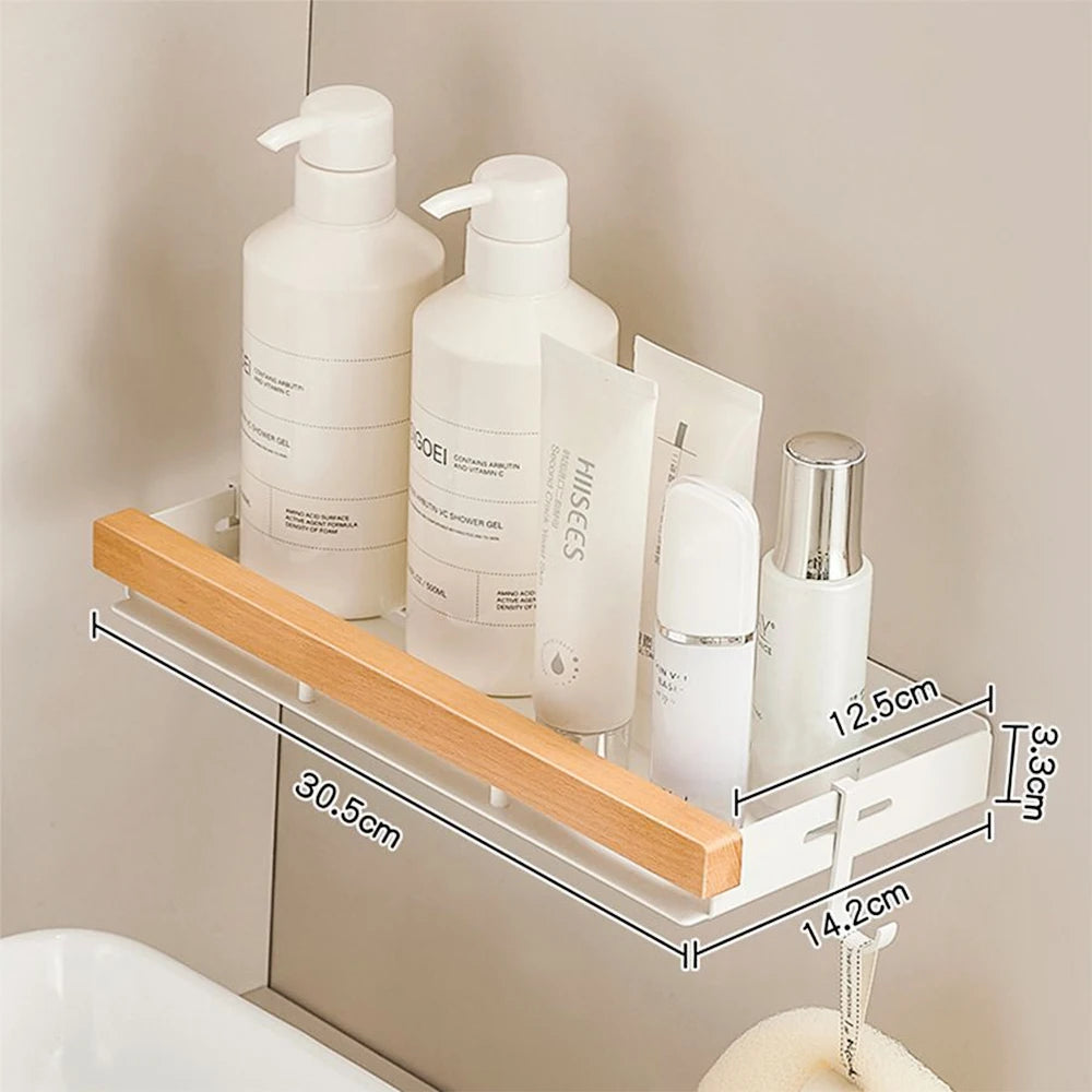 Estantes de baño para inodoro de nogal con trípode. No requiere perforación. Estilo nórdico. Madera maciza pura, resistente al agua y a la humedad.