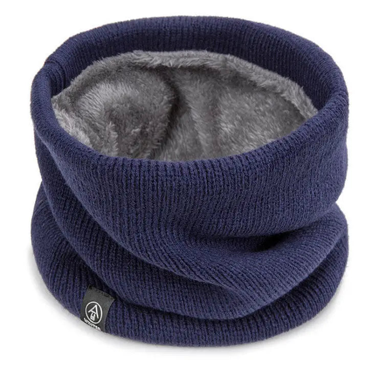 New Warm Neck Cover Neckerchief Winter Plush Muffler Woolen Knitting Fashion Solid Color Men Women Cold-proof Scarf Outdoors