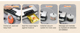 SucceBuy 90Kpa 130W Vacuum Sealer Food Packaging Machine with Free 10pcs Vacuum bags for Household Kitchen Vacuum Food Sealing