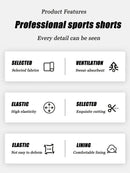 Quick-Dry Men's Training Shorts Elastic Waistband Drawstring Breathable Moisture-Wicking Athletic Shorts