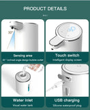 380ML Touchless IPX5 Waterproof 4-Gears Adjustable Foam/Gels Automatic Sense Soap Dispenser Electric Hand Dish Washing Machine