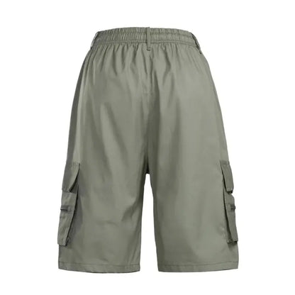 Pantalones cortos cargo para exteriores, monos para hombre, pantalones cortos de ciclismo con cintura elástica, multibolsillos, holgados, para trabajo, para playa, deportivos, estampados