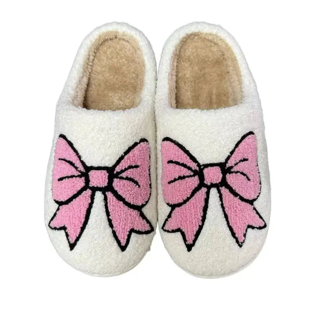 Pantuflas de felpa cálidas de invierno con diseño de ojos malvados pequeños azules retro de AD Ins, zapatos cómodos de moda 