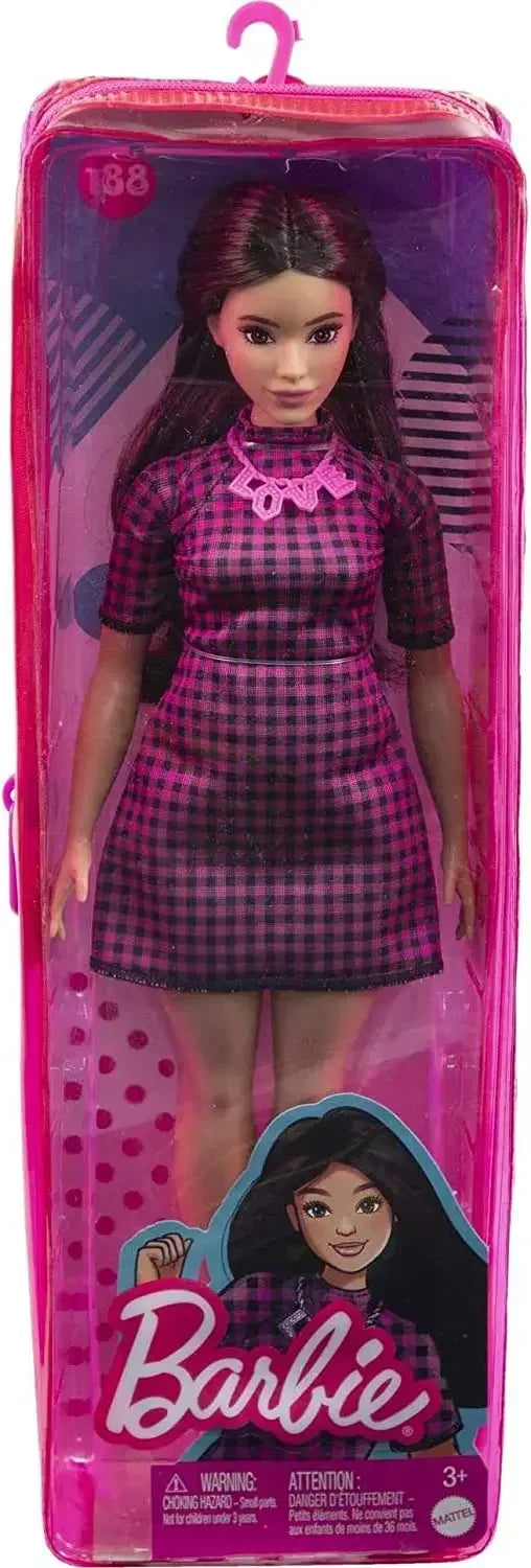 Original Mattel Barbie Fashionistas Doll Floral Dress with Sweet Casual Clothes and Accessories Toys for Girls Collection Gift