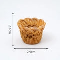 1pc Mini Simulated Rattan Basket Model DIY Creative Dollhouse Dessert Shop Food Vegetable Ornaments Craft Kitchen Decoration