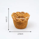 1pc Mini Simulated Rattan Basket Model DIY Creative Dollhouse Dessert Shop Food Vegetable Ornaments Craft Kitchen Decoration