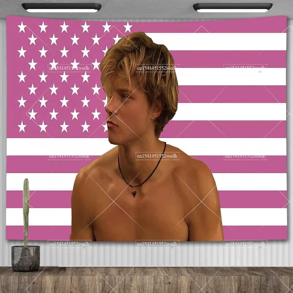 JJ Outerbanks Tapestry JJ Maybank American Flag Aesthetic Bedroom Decoration Obx Outer Banks Tapestrys Home And Garden Banner